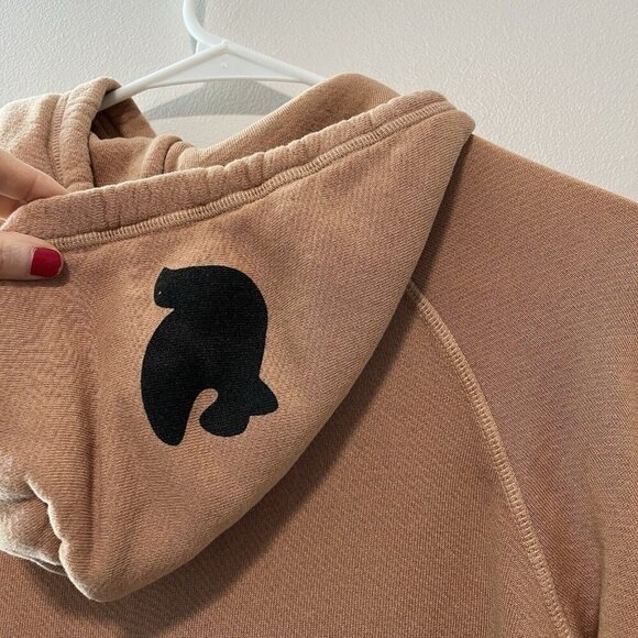 Freecity SUPERFLUFF LUX pullover hoodie in Camel Light Brown Size Small - Picture 5 of 8